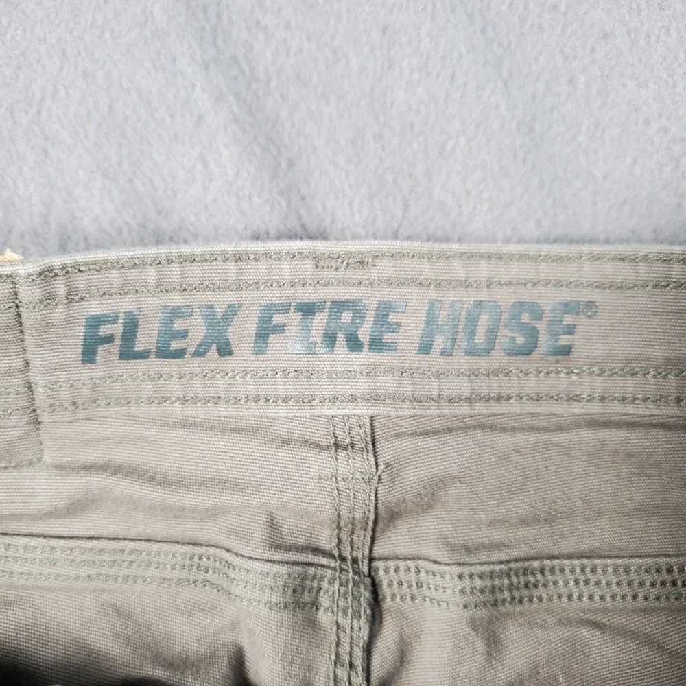 Duluth Trading Co Mens Flex Fire Hose Slim Fit Pants Grey 34x30 Workwear Rugged